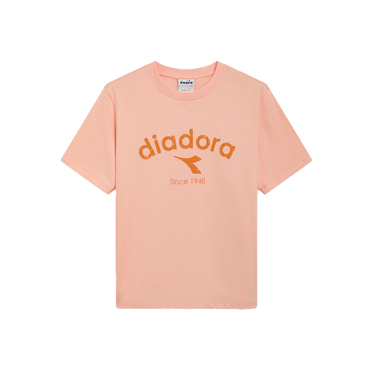 Diadora T-Shirt SS Athl. Logo — White Milk — Size Large — Lifestyle View