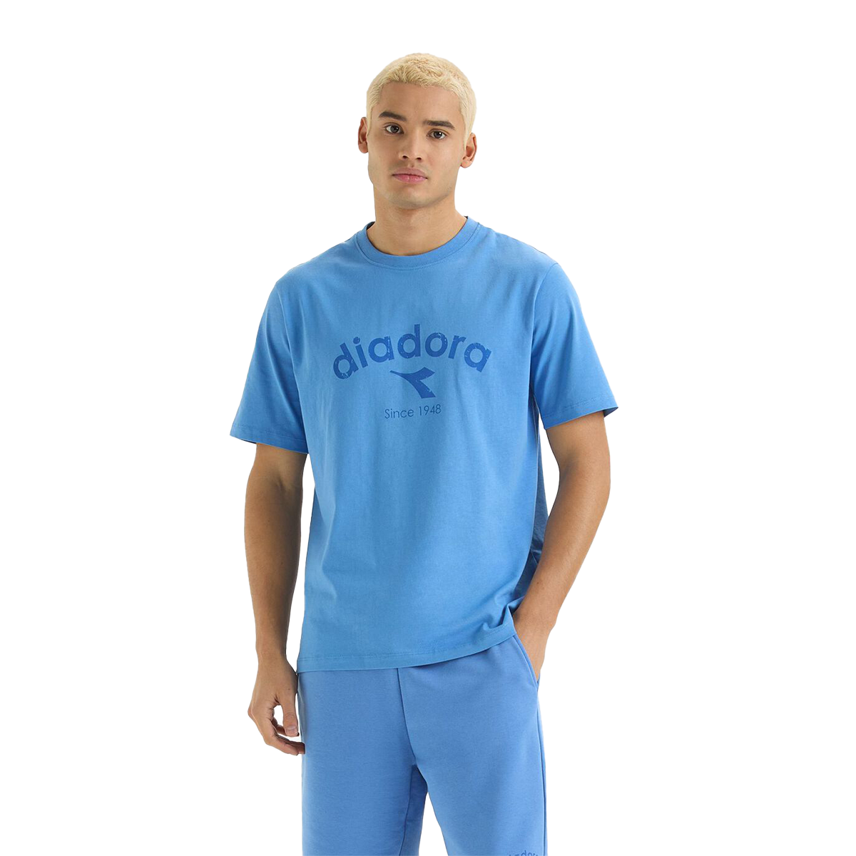 Diadora T-Shirt SS Athl. Logo — White Milk — Size Large — Back View