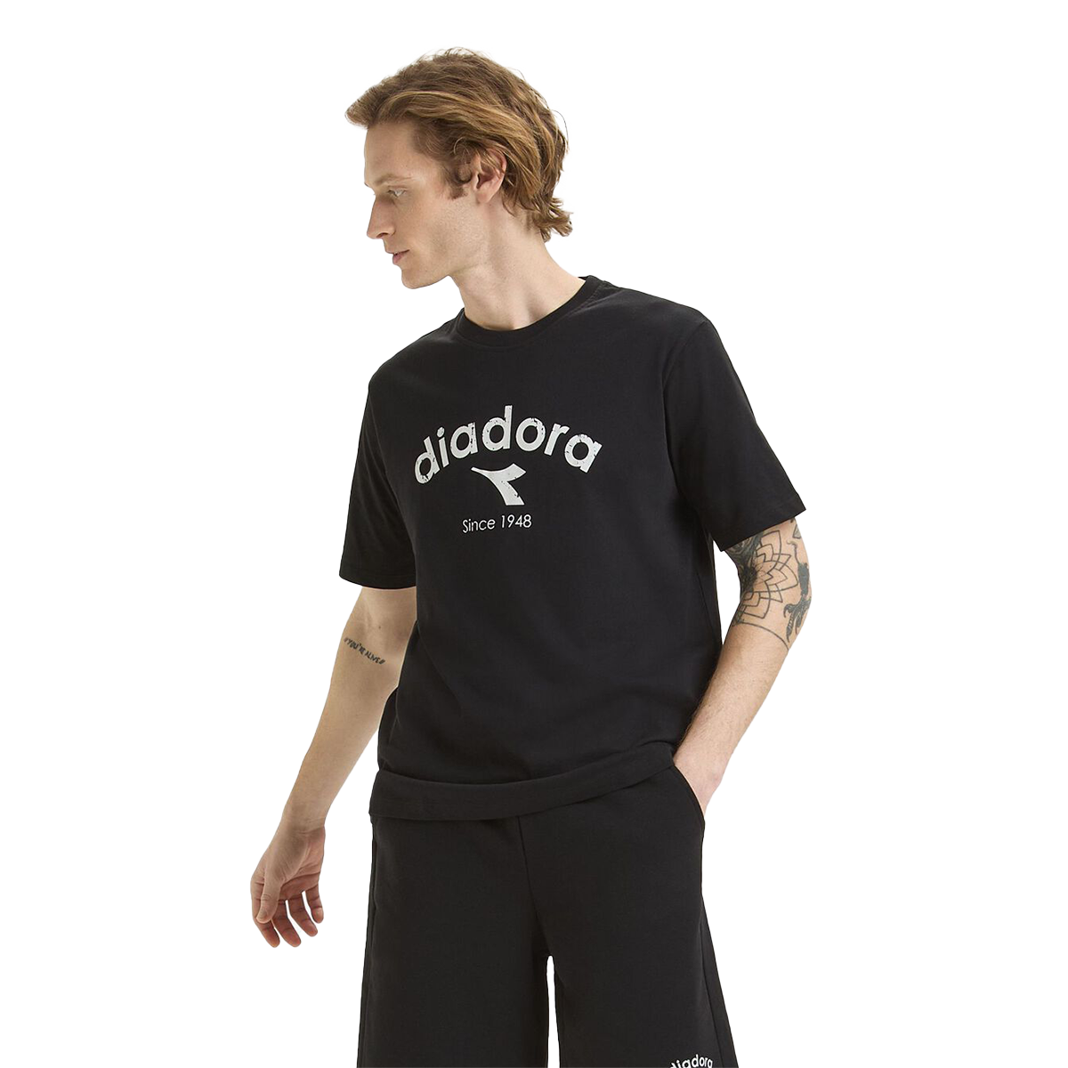 Diadora T-Shirt SS Athl. Logo — White Milk — Size Large — Alternate View 17