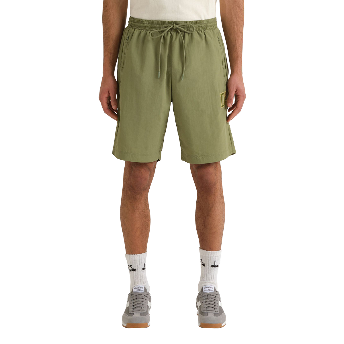 Diadora Shorts Run Valley — Sage Green — Size XXXSmall — Front View