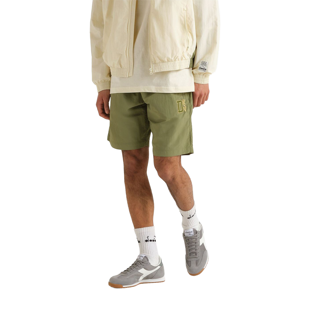 Diadora Shorts Run Valley — Sage Green — Size XXXSmall — Back View