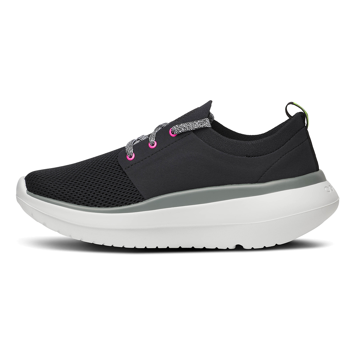 Oofos OOmy Stride — Black — Size B — Width 7 — Lifestyle View