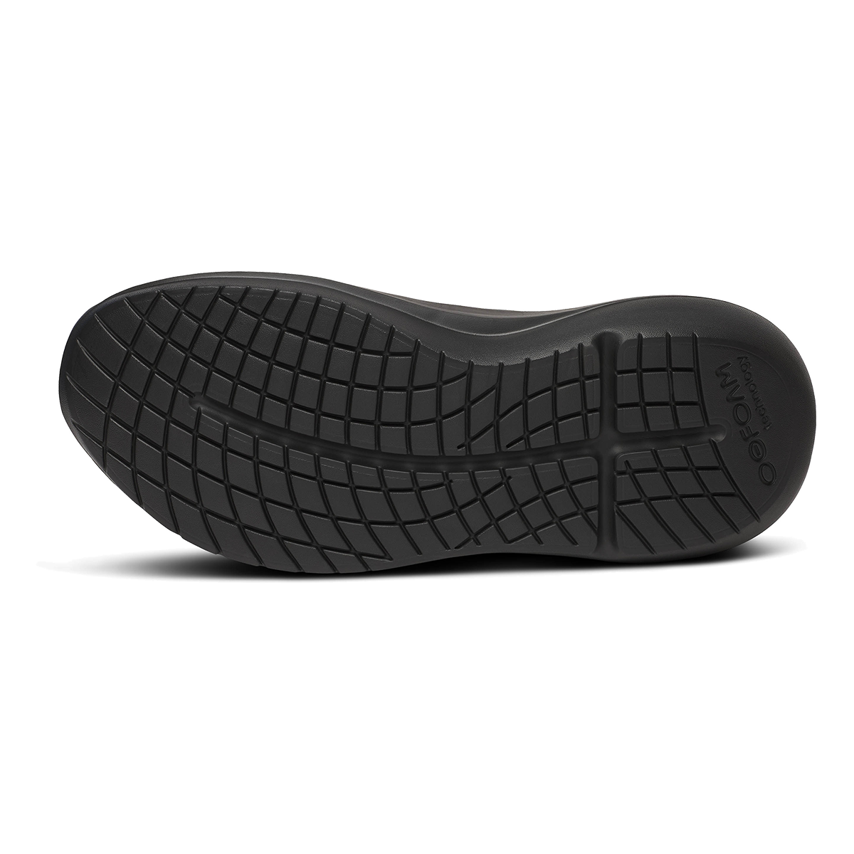 Oofos OOmy Stride — Black — Size D — Width 8 — Top View