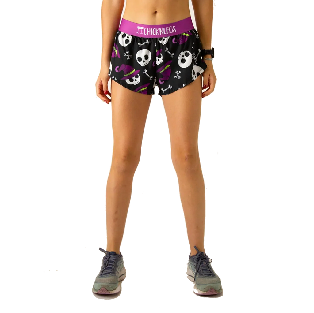 ChicknLegs 1.5" Split Short — Skulls — Size Large — Front View