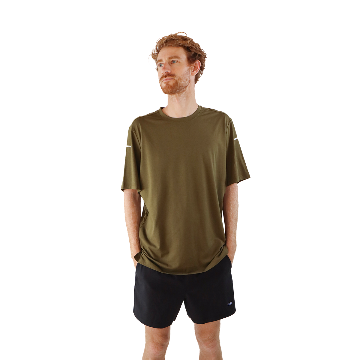 F2R Modal Jersey Shortsleeve Tee — Amber Glow — Size Small — Lifestyle View