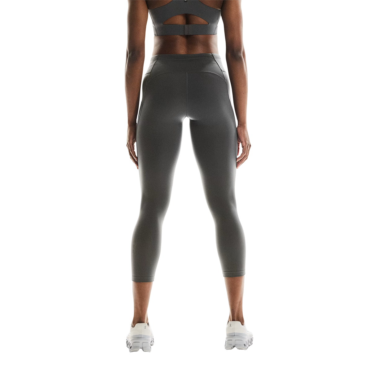 On Performance Tights 7/8 — Black — Size Large — Back View