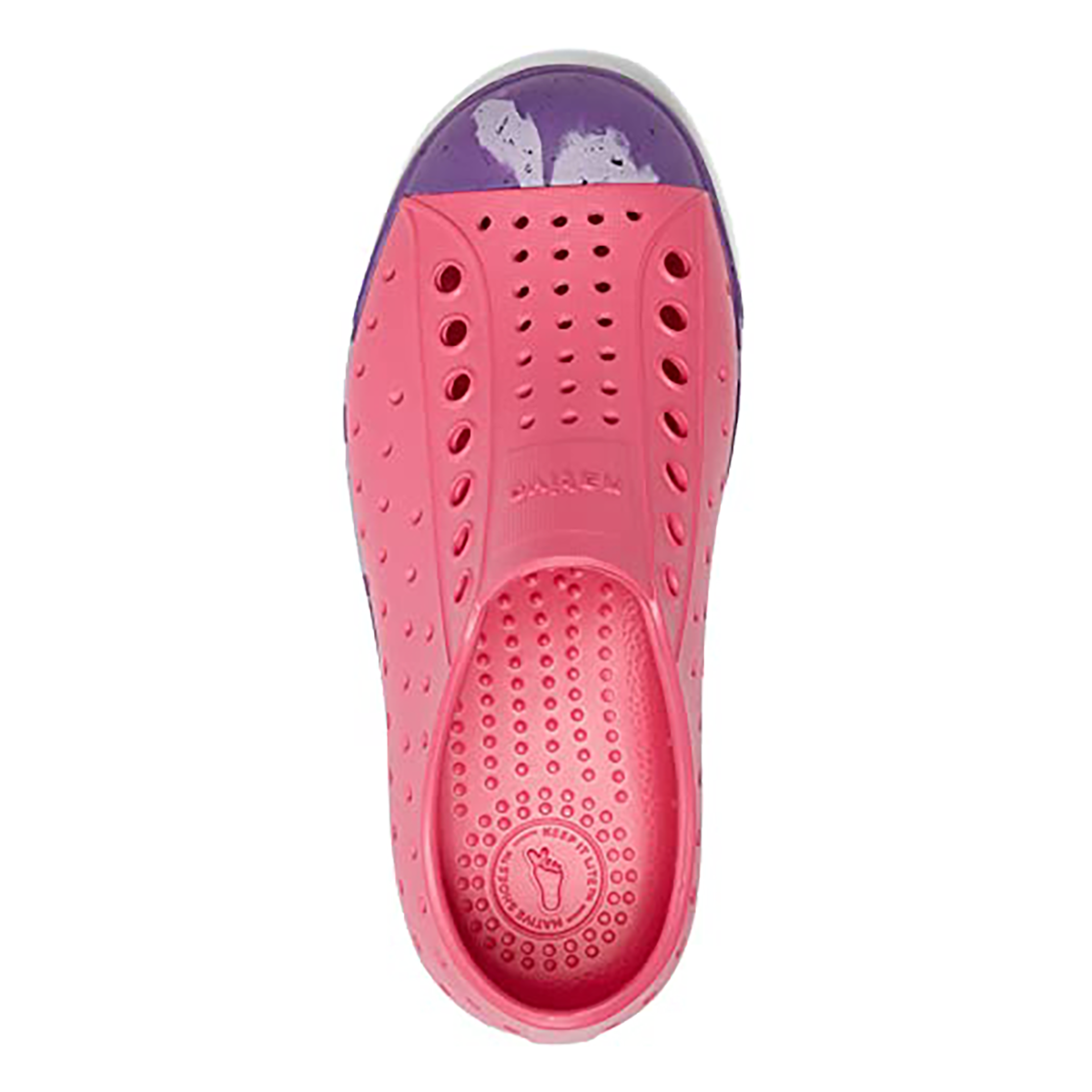 Native Jefferson Marbled — Hollywood Pink - Starfish Levander Marble — Size Y — Width 1 — Side View