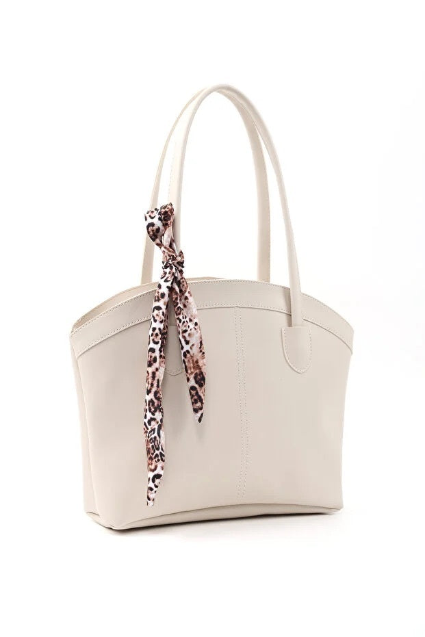 Faux Leather Zippered Shoulder Bag