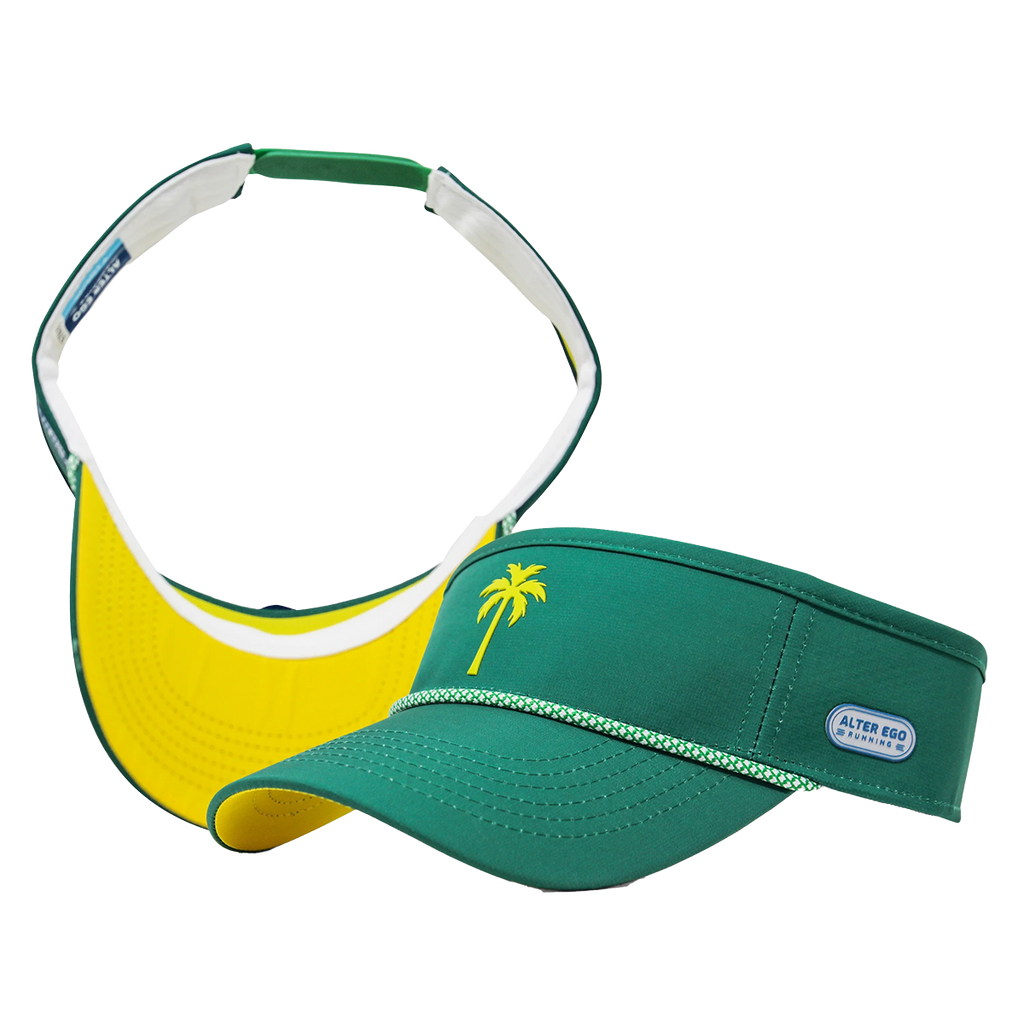 Alter Ego Visor Splash — Green Yellow Palm — Front View
