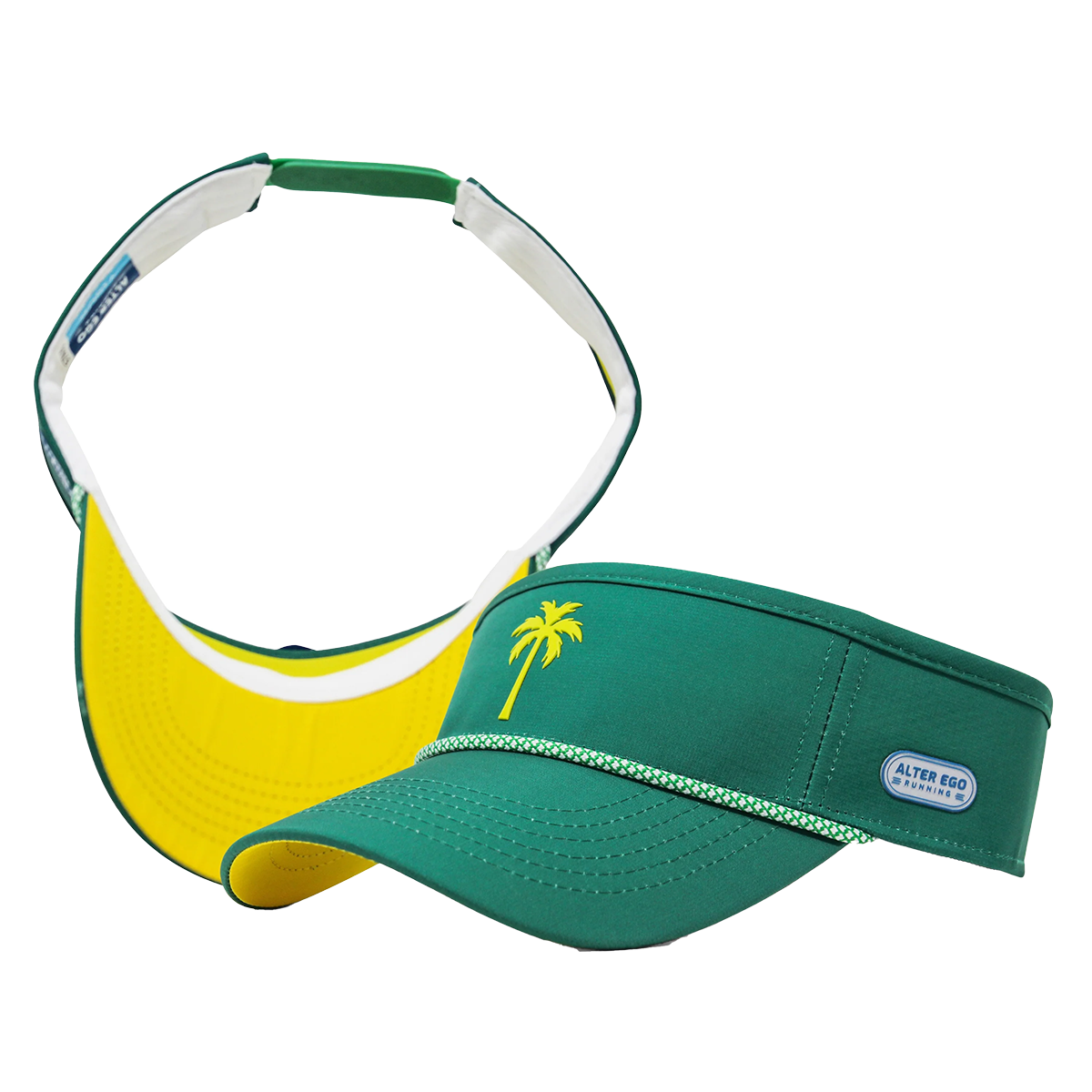 Alter Ego Visor Splash — Green Yellow Palm — Front View