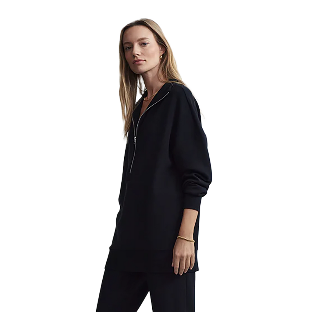Varley Masie Longline Sweat — Black — Size XSmall — Side View