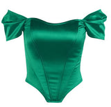 Fishbone Corset Tube Top — Apricot — Size L — Lifestyle View