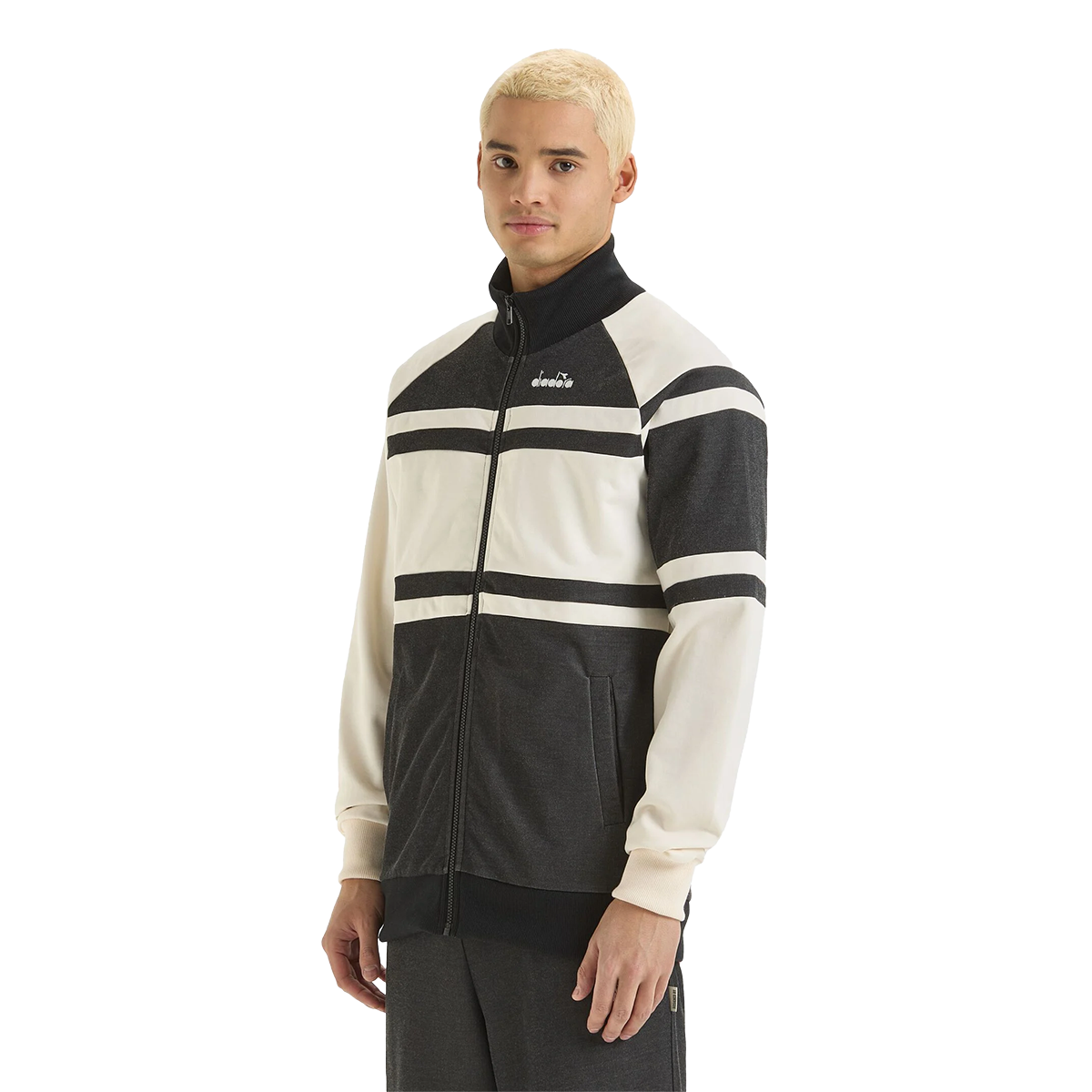 Diadora 80S Jacket — Whisper White — Size Medium — Front View