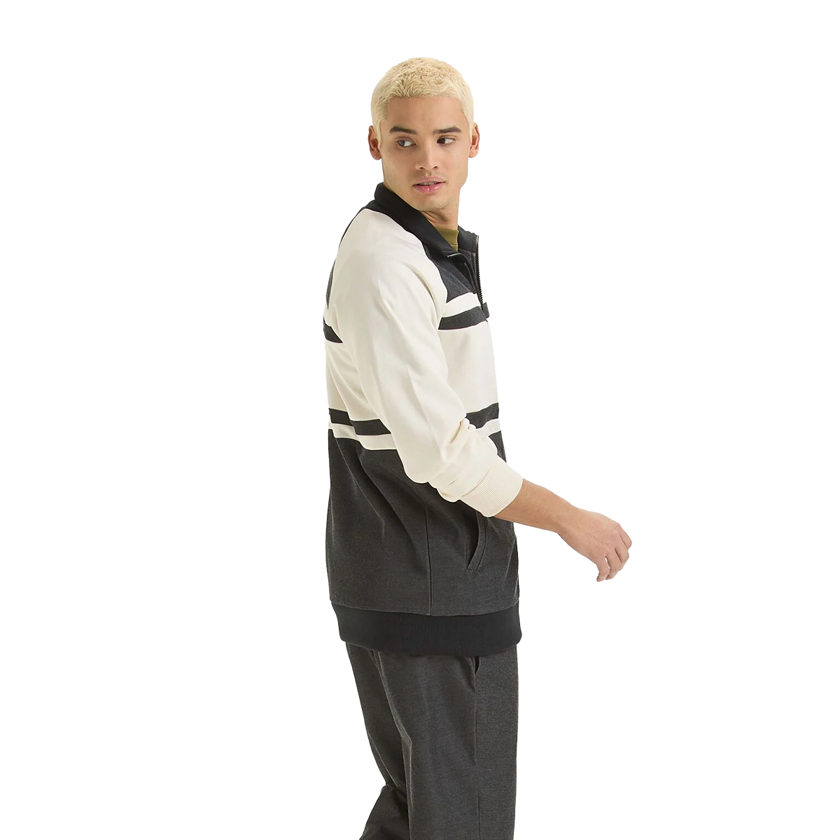 Diadora 80S Jacket — Whisper White — Size Medium — Side View