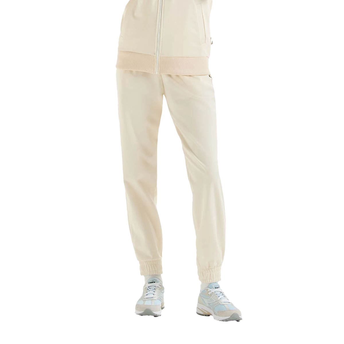 Diadora 80S Track Pants — Whisper White — Size Small — Lifestyle View