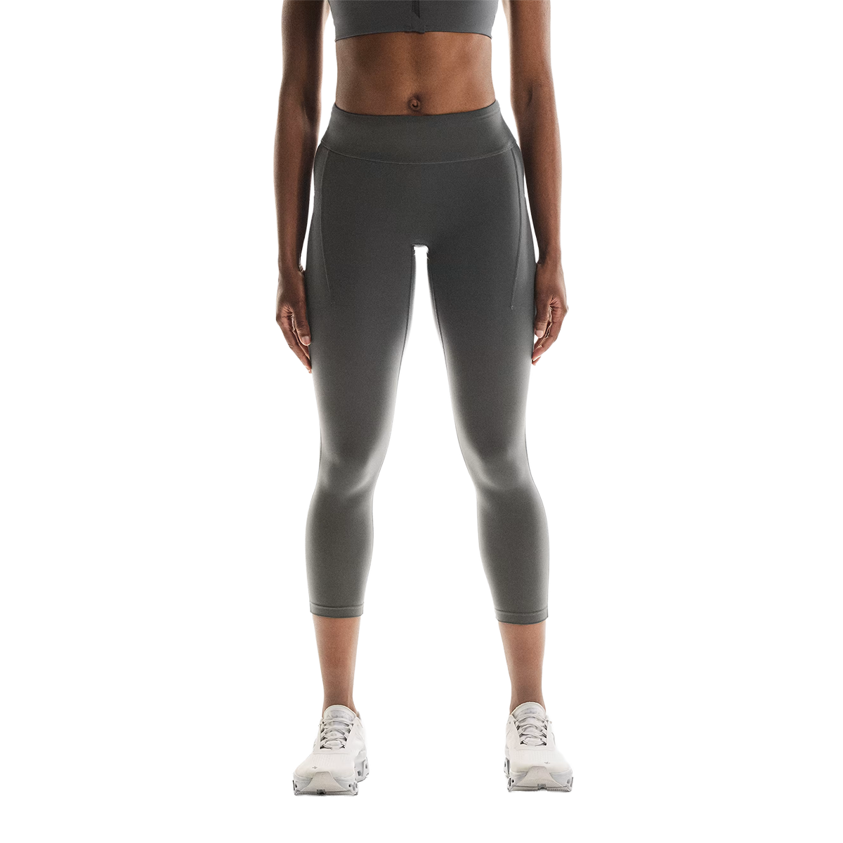 On Performance Tights 7/8 — Black — Size Large — Front View