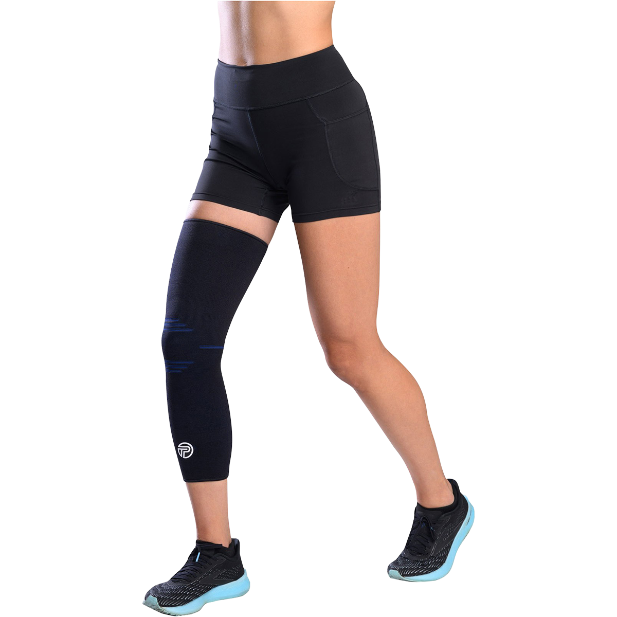 Pro-Tec X-Tended Knee — Black — Size Small — Side View