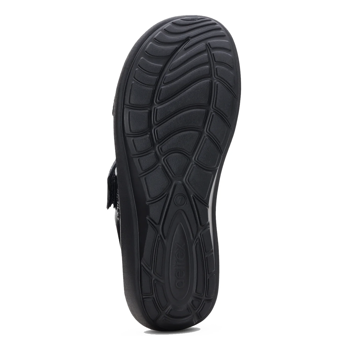 Aetrex Kaia Slip On — Black Gloss — Size B — Width 5 — Top View