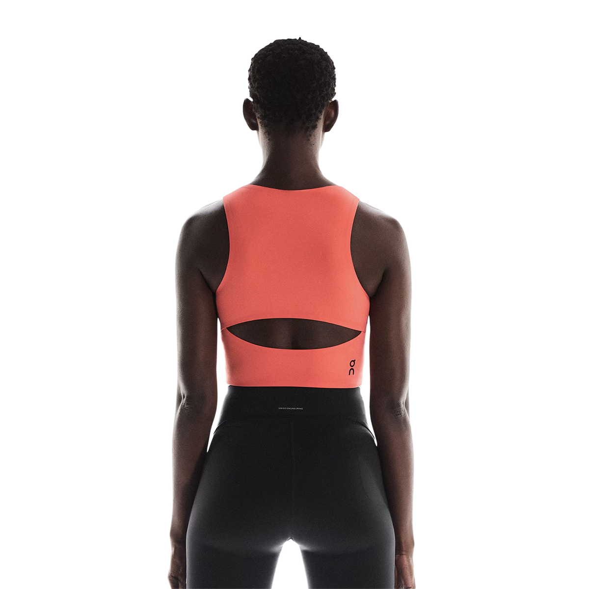 ON Studio Open Back Crop — Coral — Size XSmall — Side View