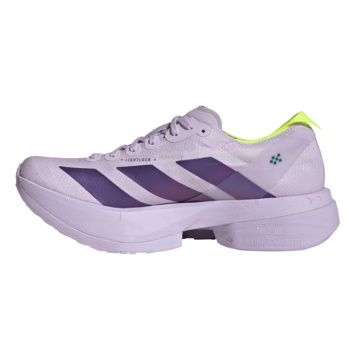 Adidas Adizero Adios Pro 4 — Acid Orange - Core Black - Crystal White — Size B — Width 7 — Lifestyle View