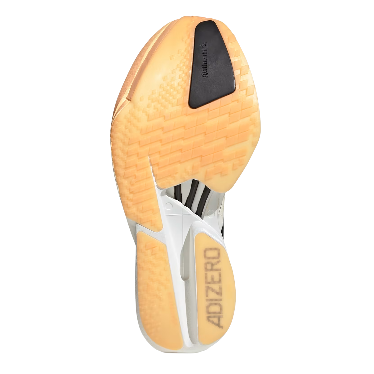 Adidas Adizero Adios Pro 4 — Acid Orange - Core Black - Crystal White — Size B — Width 7 — Top View