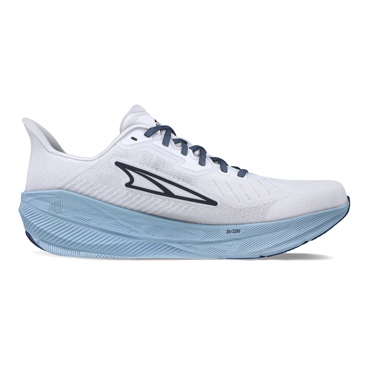 Altra Experience Flow Supermoon — White - Blue — Size D — Width 7 — Front View