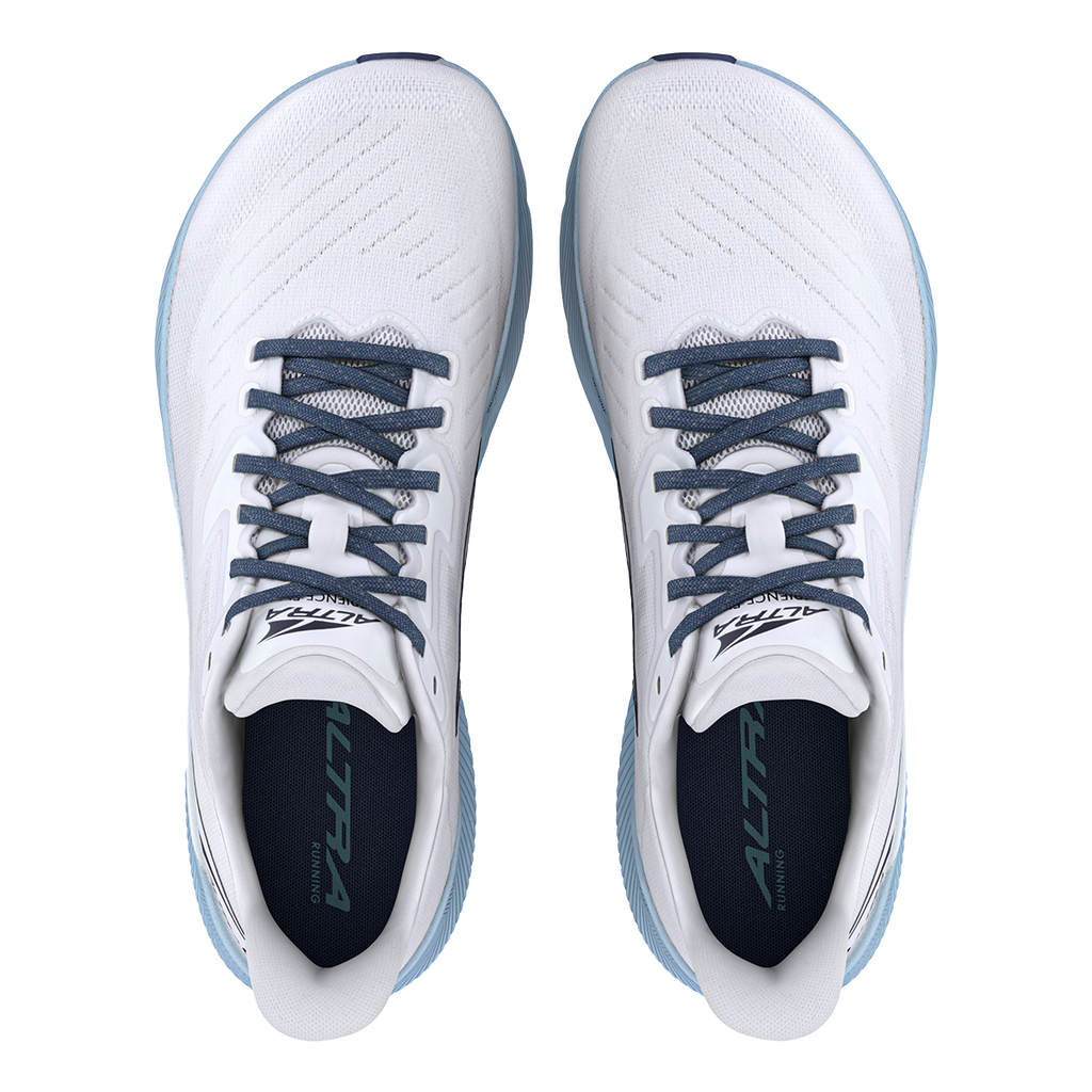 Altra Experience Flow Supermoon — White - Blue — Size D — Width 7 — Back View