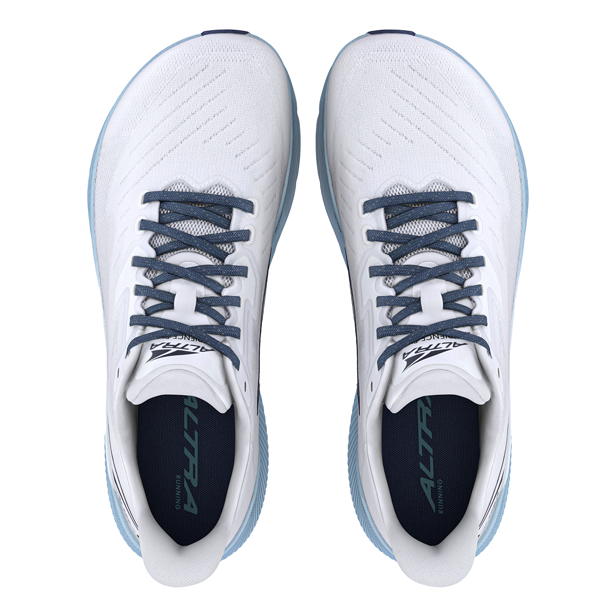 Altra Experience Flow Supermoon — White - Blue — Size D — Width 7 — Back View