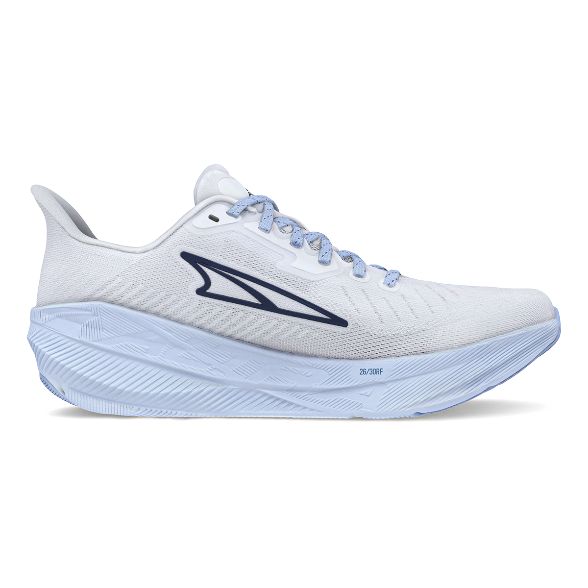 Altra Experience Flow Supermoon — White - Lt Blue — Size B — Width 5.5 — Front View