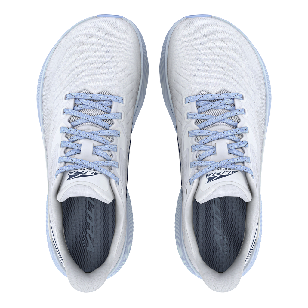 Altra Experience Flow Supermoon — White - Lt Blue — Size B — Width 5.5 — Back View