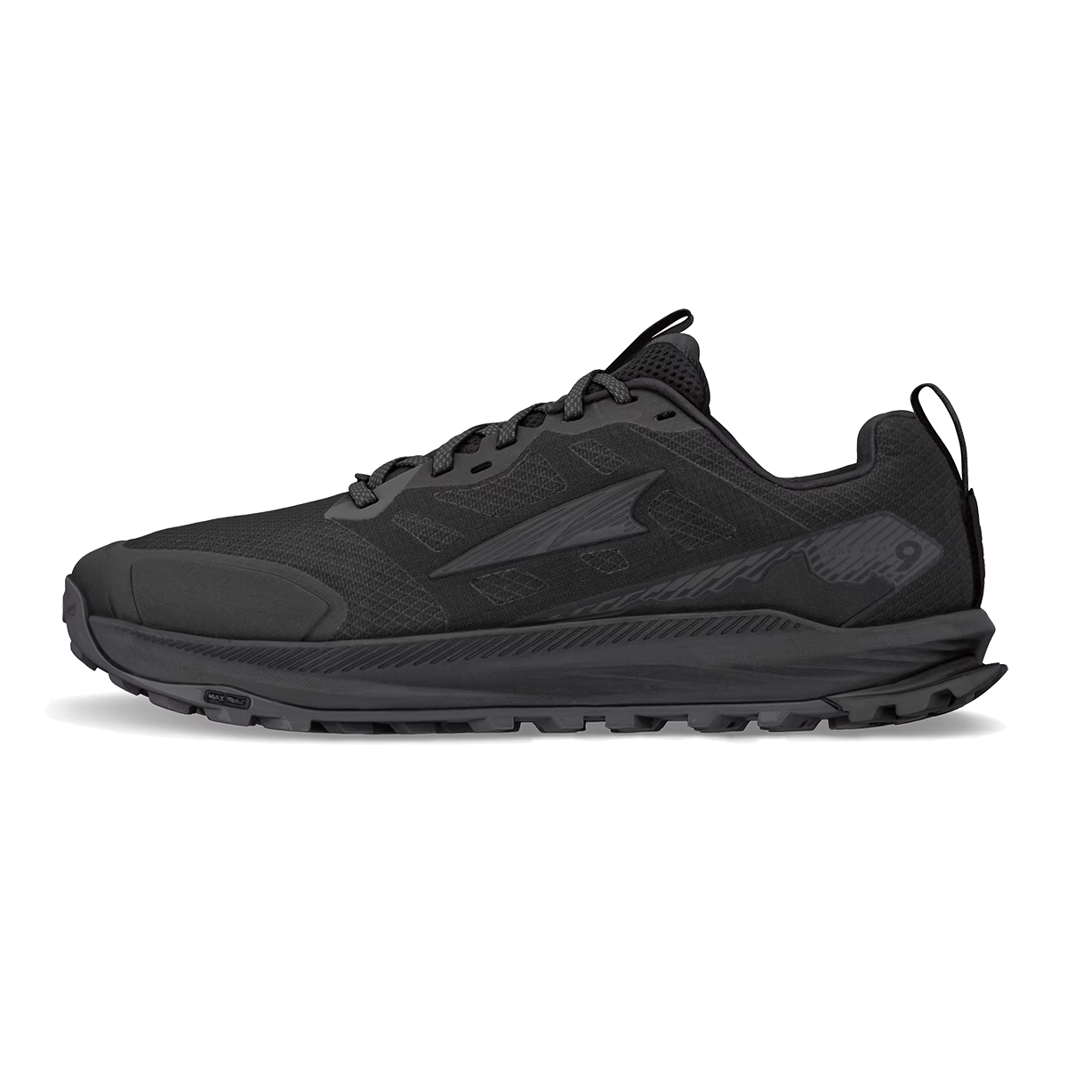 Altra Lone Peak 9 — Black — Size D — Width 7 — Side View