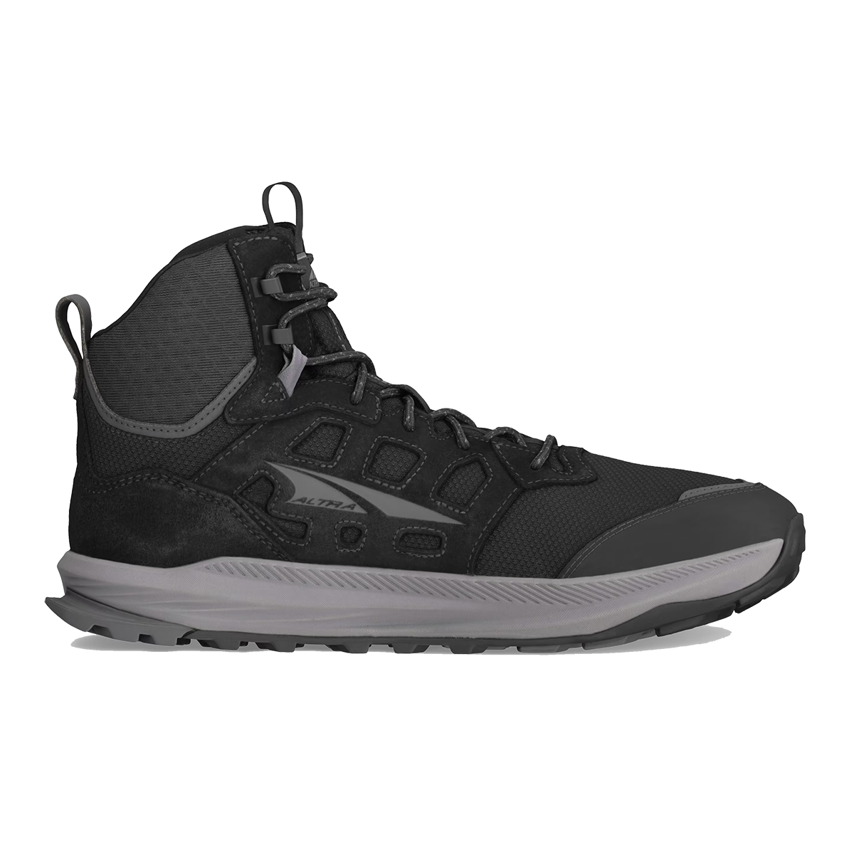 Altra Lone Peak Hiker 3 — Black - Gray — Size D — Width 7 — Front View