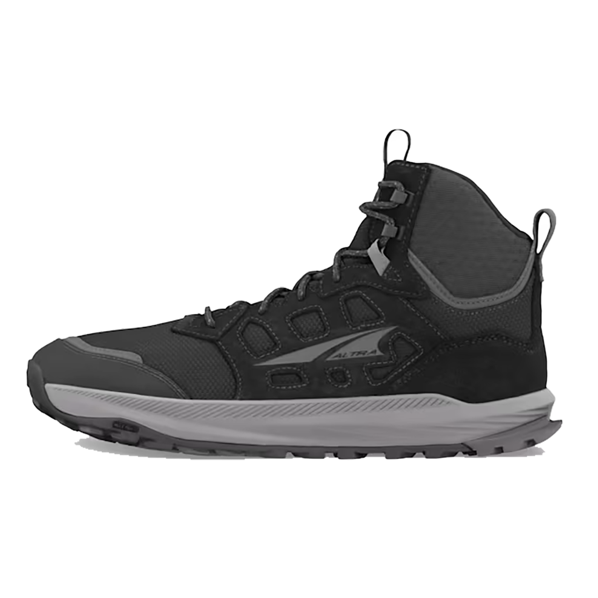 Altra Lone Peak Hiker 3 — Black - Gray — Size D — Width 7 — Side View