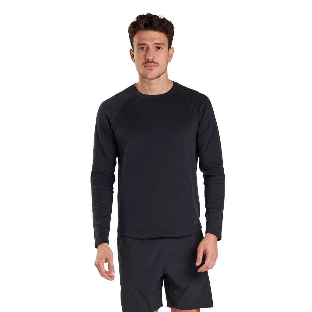Alwrld ALRN Raglan Thermal Crew — Lava Rock — Size Small — Front View