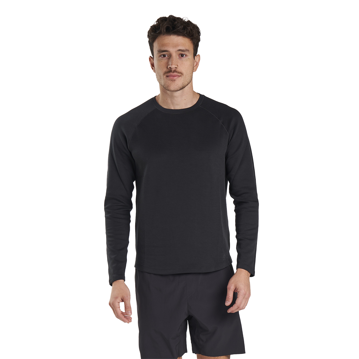Alwrld ALRN Raglan Thermal Crew — Lava Rock — Size Small — Front View