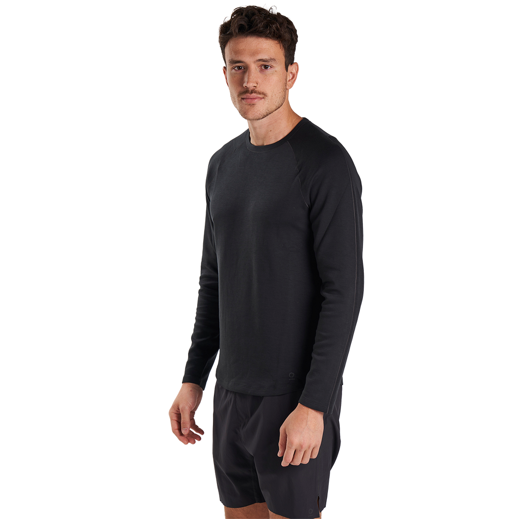Alwrld ALRN Raglan Thermal Crew — Lava Rock — Size Small — Side View