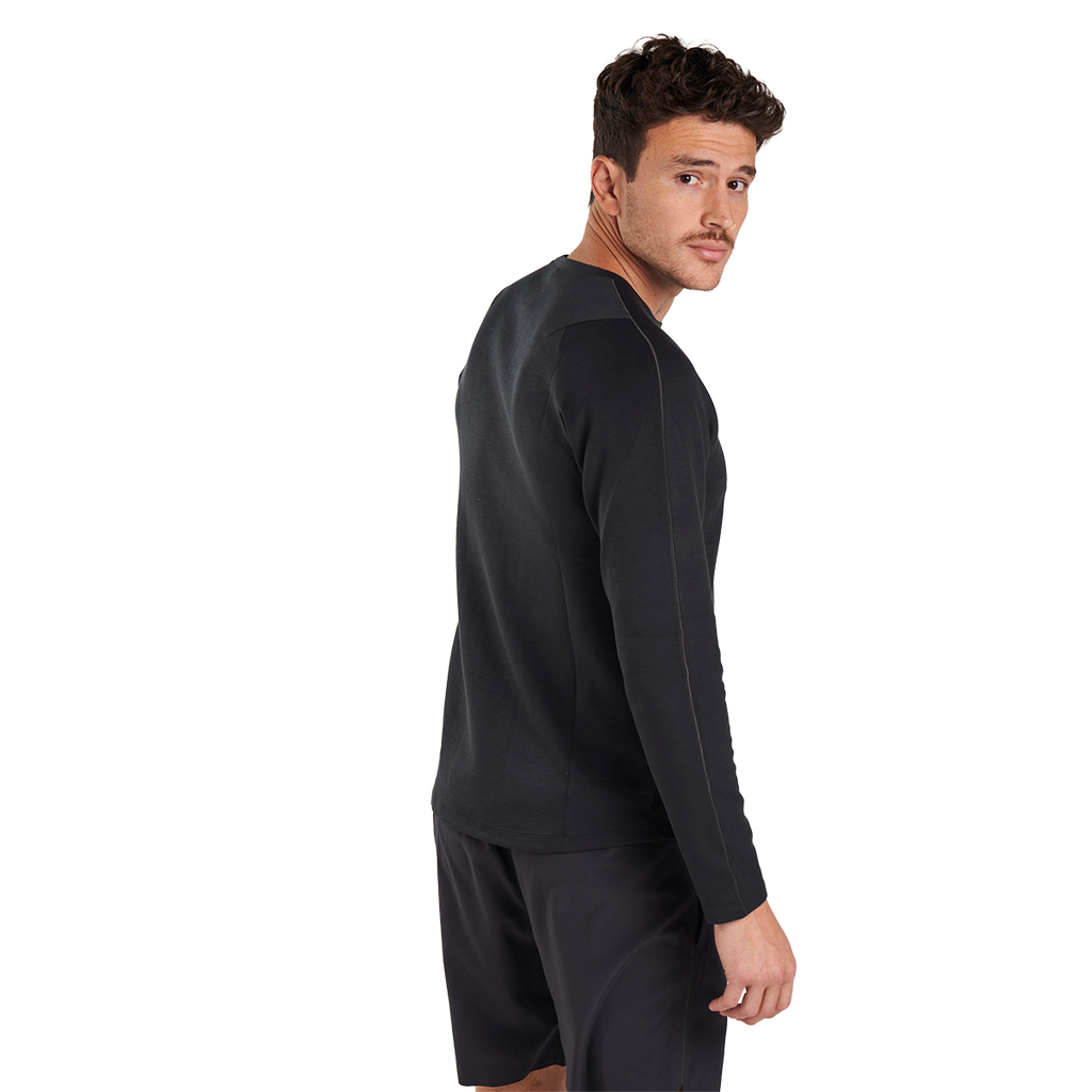 Alwrld ALRN Raglan Thermal Crew — Lava Rock — Size Small — Back View