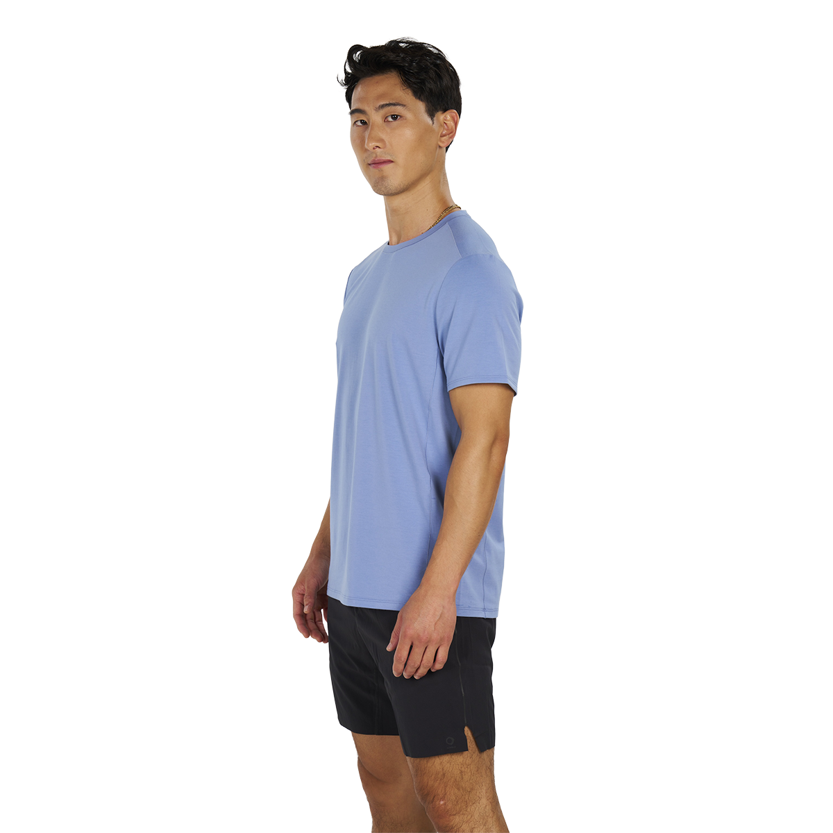 Alwrld ALTRN Tee — Blue Steel — Size Small — Side View