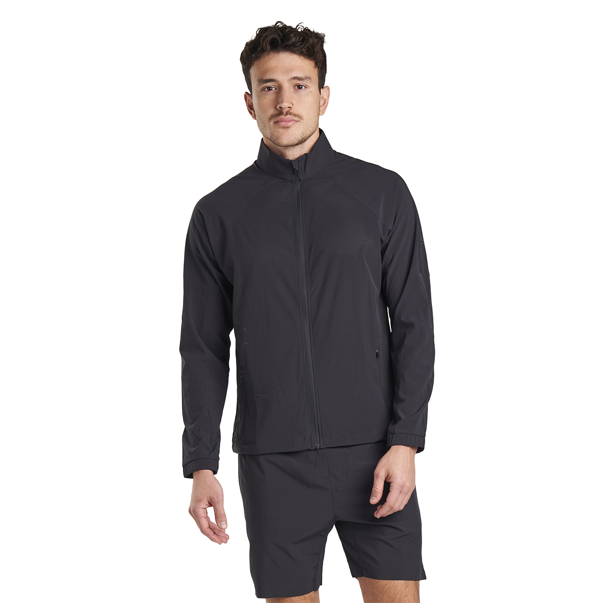 Alwrld ALRN Crest Jacket — Black — Size Small — Front View