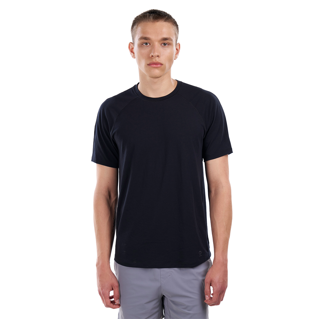 Alwrld ALRN Raglan Short Sleeve Tee — Black — Size Small — Side View