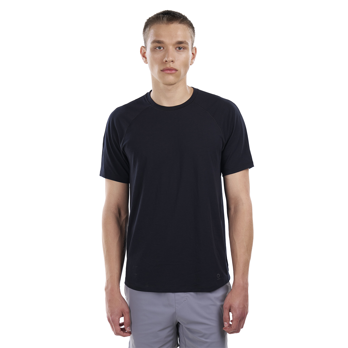 Alwrld ALRN Raglan Short Sleeve Tee — Black — Size Small — Side View