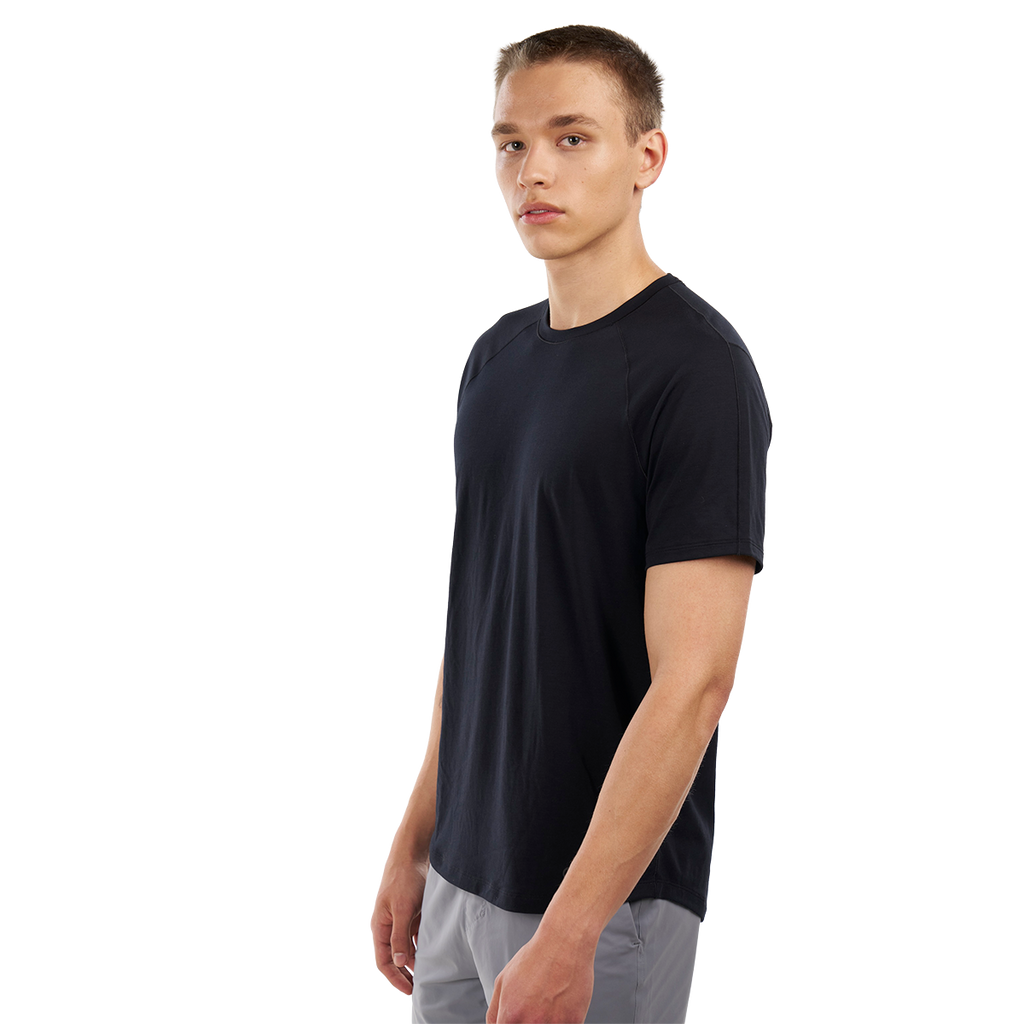 Alwrld ALRN Raglan Short Sleeve Tee — Black — Size Small — Back View