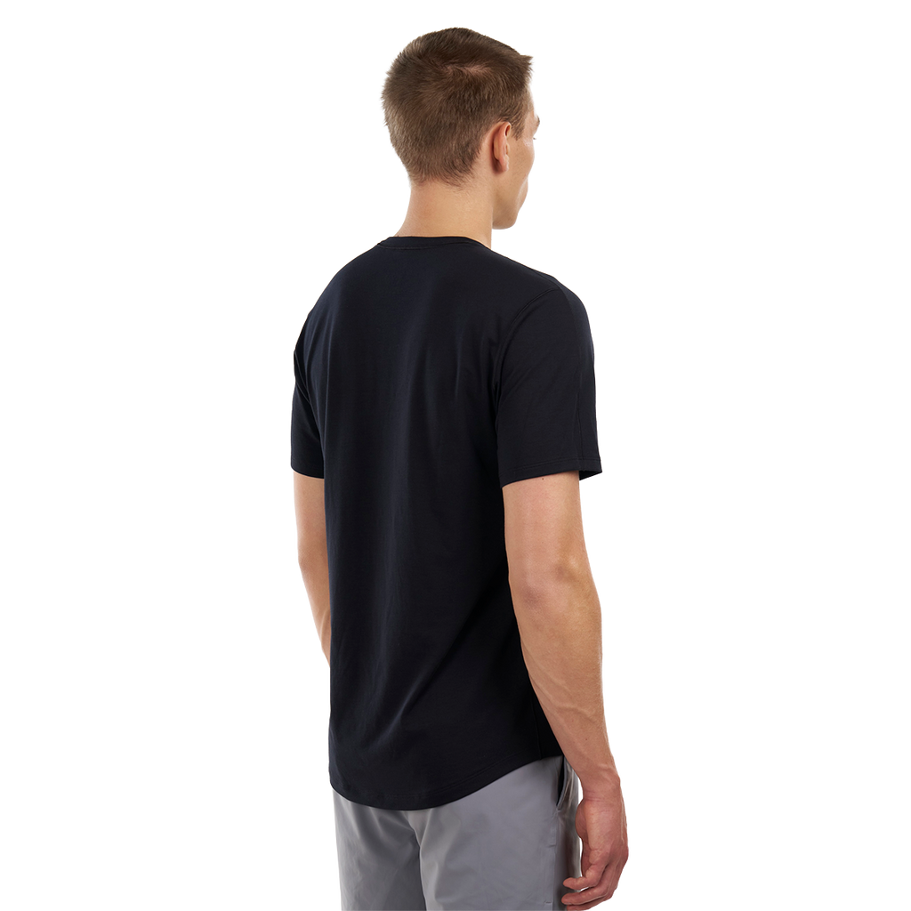 Alwrld ALRN Raglan Short Sleeve Tee — Black — Size Small — Top View