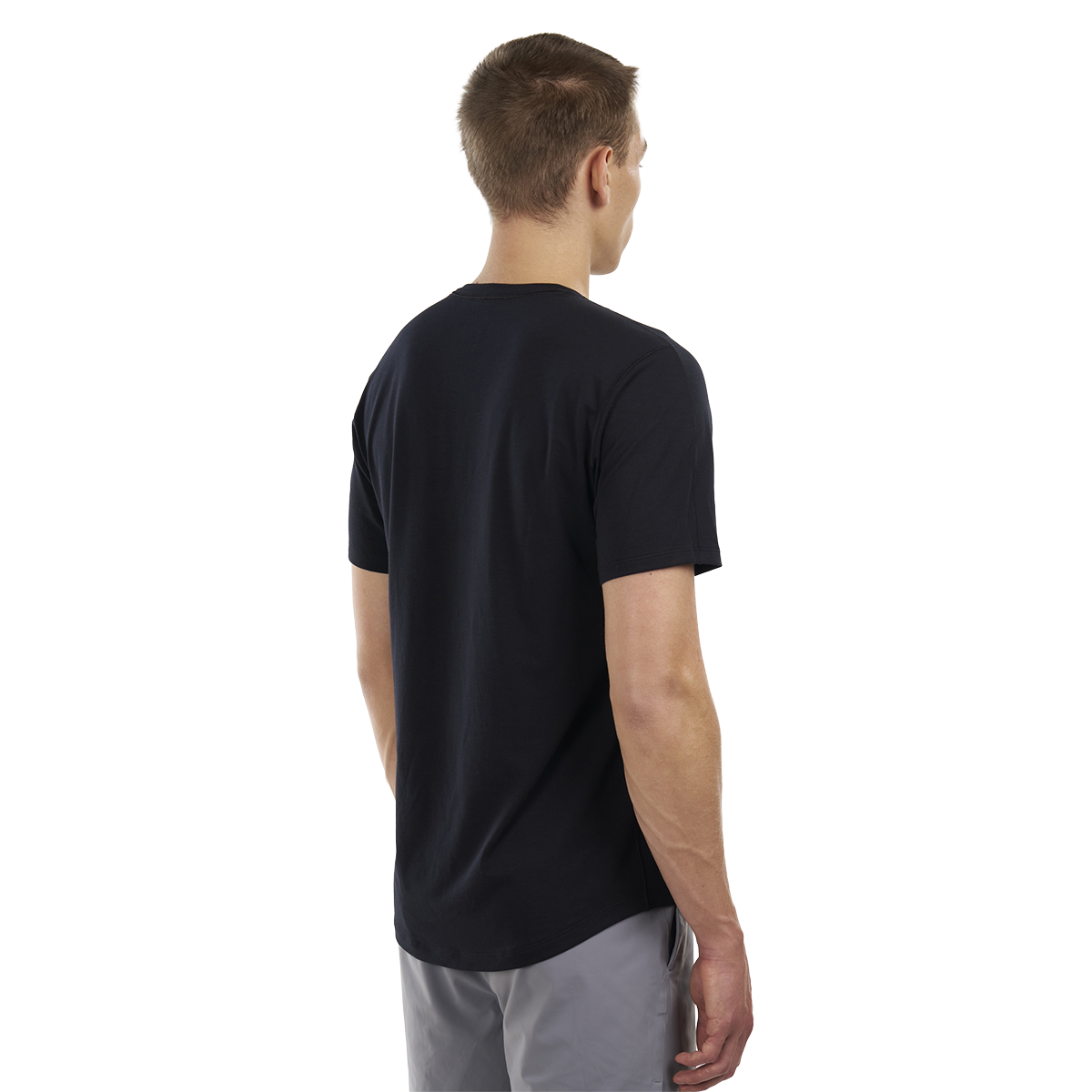 Alwrld ALRN Raglan Short Sleeve Tee — Black — Size Small — Top View