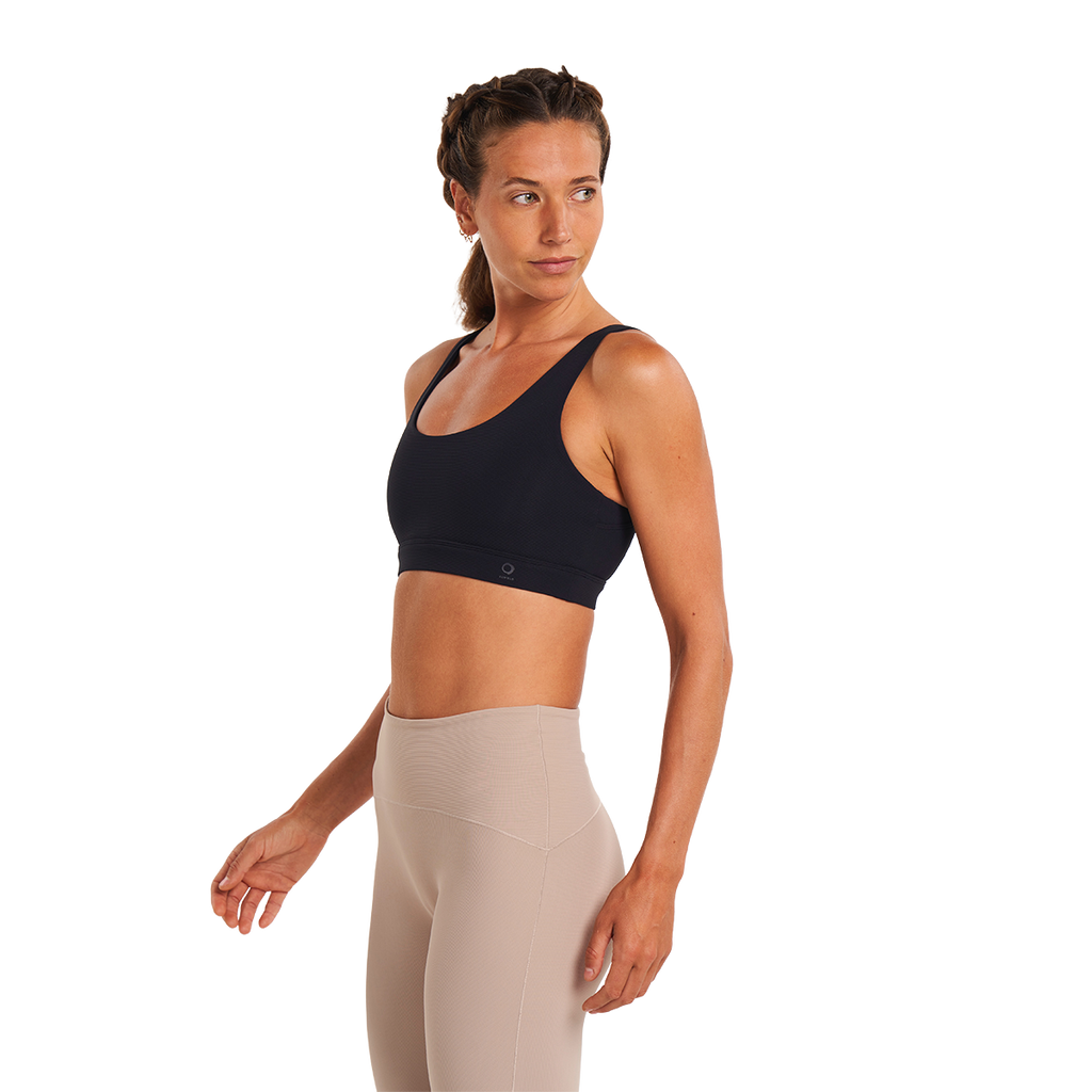 Alwrld ALTRN Rib Sport Bra — Black — Size XSmall — Detail View