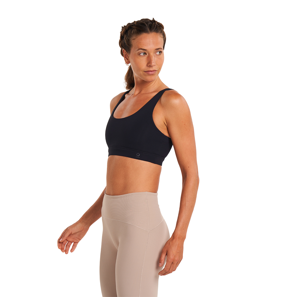 Alwrld ALTRN Rib Sport Bra — Black — Size XSmall — Detail View