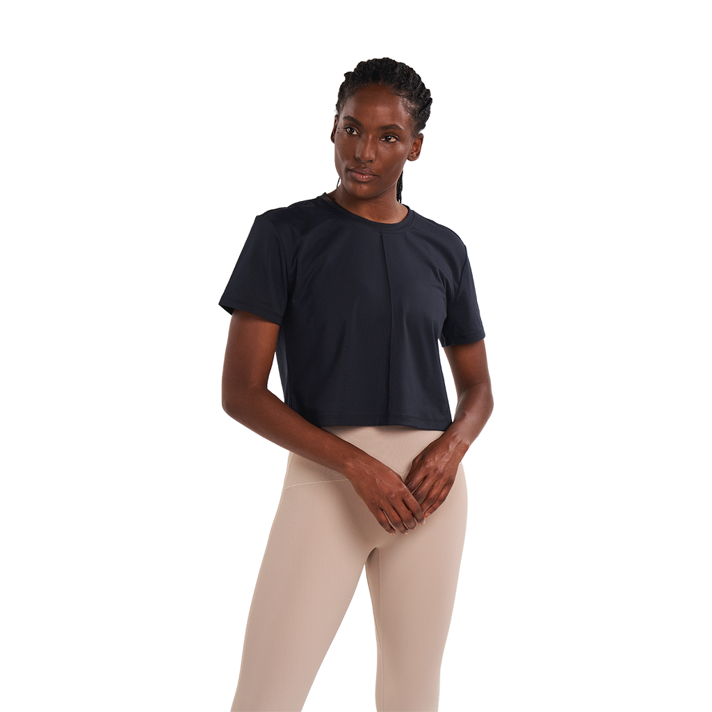 Alwrld ALSPRT Pintuck Tee — Black — Size Small — Front View