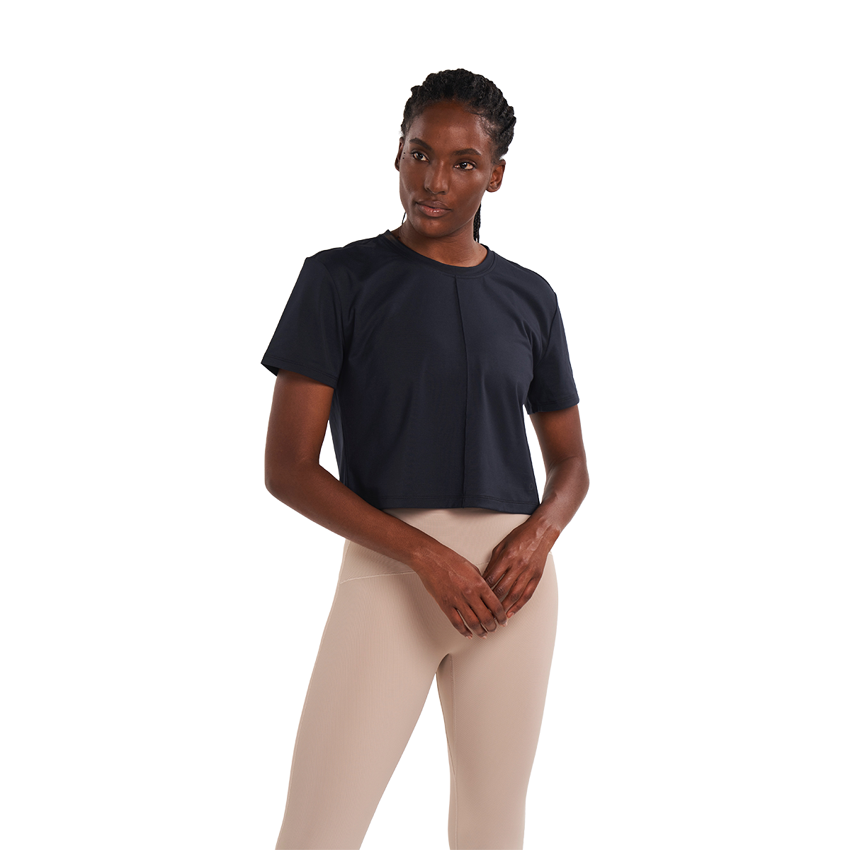 Alwrld ALSPRT Pintuck Tee — Black — Size Small — Front View
