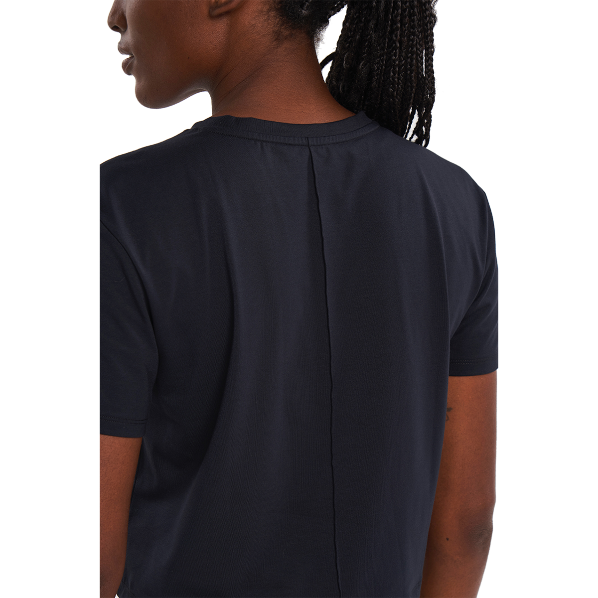 Alwrld ALSPRT Pintuck Tee — Black — Size Small — Back View