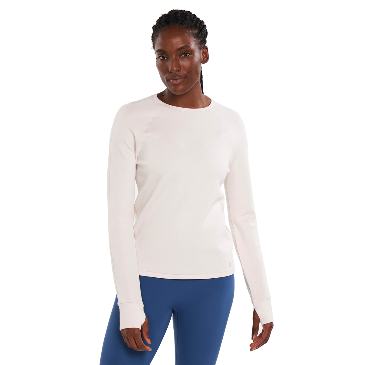 Alwrld ALRN Raglan Thermal Crew — White Sand — Size XSmall — Front View